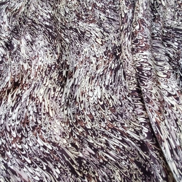 100% Silk mini skirt pleated asymmetrical lightweight flowy - Picture 2 of 4